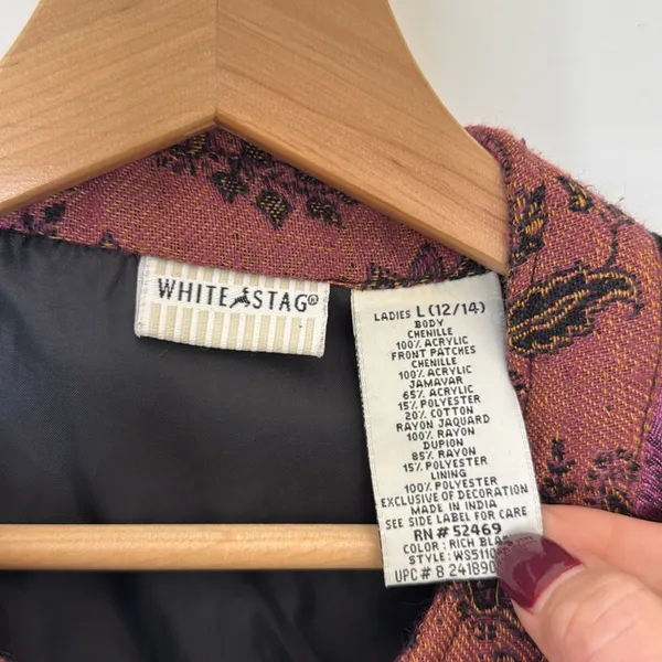 White Stag Vintage Y2K bohemian patchwork whimsigoth jacket - Image 4