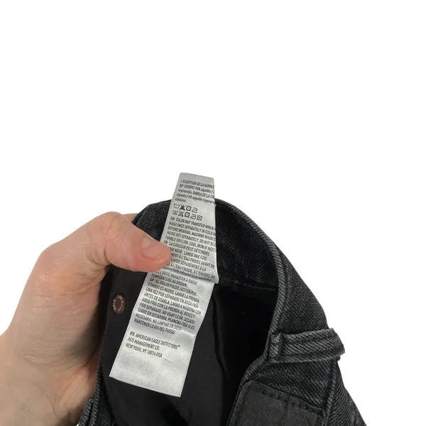 American Eagle 90s Bootcut Jeans Black‎ Distressed Mid Rise NEW Womens 4 Short - Image 11