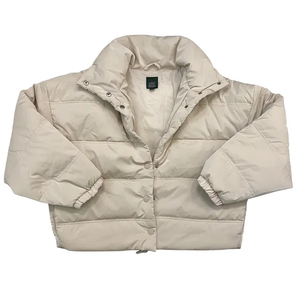 Wild Fable Iridescent Shine Duvet Puffer Jacket Womens M Y2K‎ Blue - Image 5