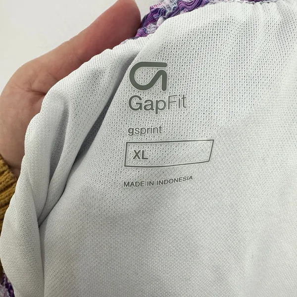 GapFit gSprint Running Shorts Womens XL Purple Geometric‎ Gym Outdoors Active - Image 2