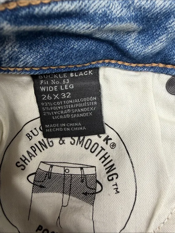 Buckle Light Blue Distressed Wide-Leg Relaxed Jeans - Image 10