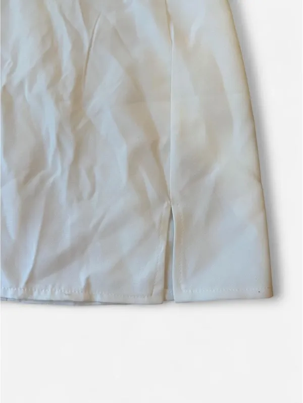 Nasty Gal White Pleated Mini Skirt Size US 4 - Image 2