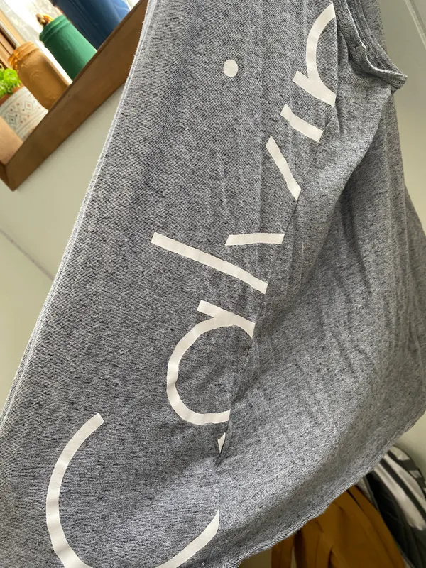 Calvin Klein Dark Grey Flowy Workout Tank Gray Size XL - Image 4