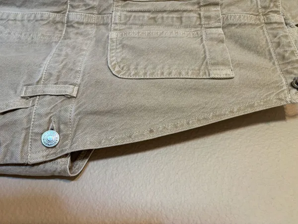 Pacsun Khaki Denim Wide Leg Overalls Size M - Image 5