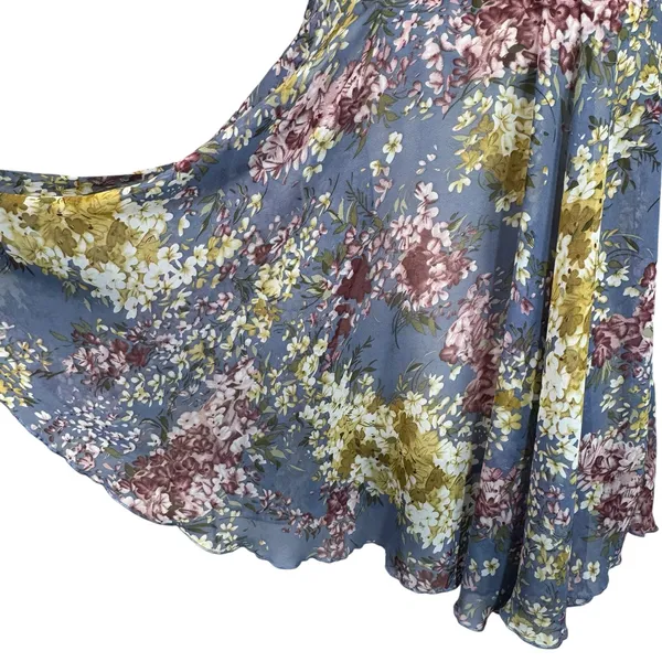 Umgee Large A-Line Top Sheer Floral Sleeveless Adjustable Straps Lightweight - Image 3