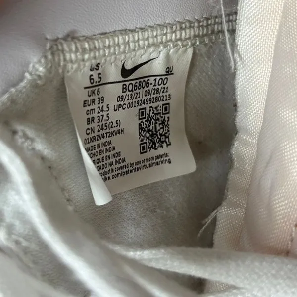 Nike‎ White Mid Blazer Sneakers Size 6.5 - Image 7