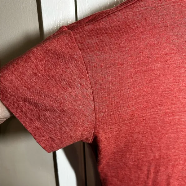 XL Old Navy Coral Linen-Blend Short Sleeve Tee - Image 5