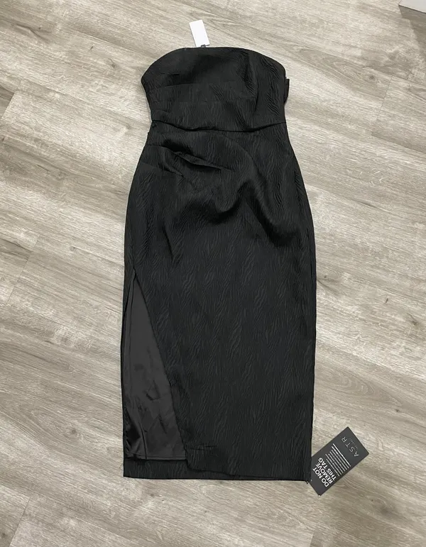 Black Muriel Jacquard Midi Dress - Image 5