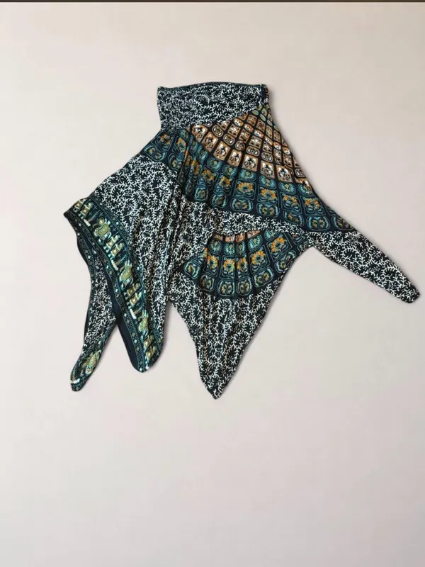 Peaceful People Patchwork Handkerchief Midi Skirt Boho Size M - Image 7