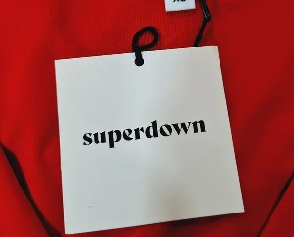 Superdown Farrah Ruched Dress in Red XS - Image 6