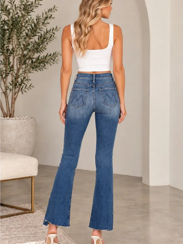 NEW MOTHER “The Runaway Step Fray” Jeans – A Night in Havana, Size 28 - Image 2