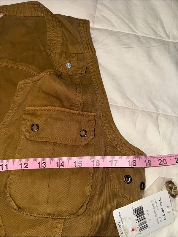 Free People Brown Utility Pinafore Dress - Image 10
