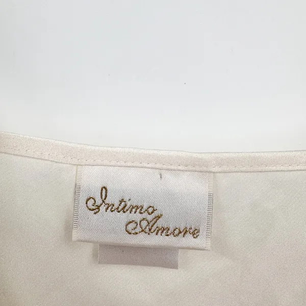 Intimo Amore Womens Y2K Ivory Lace Pearl Trim Romantic Bridal Cami Top Size M - Image 5