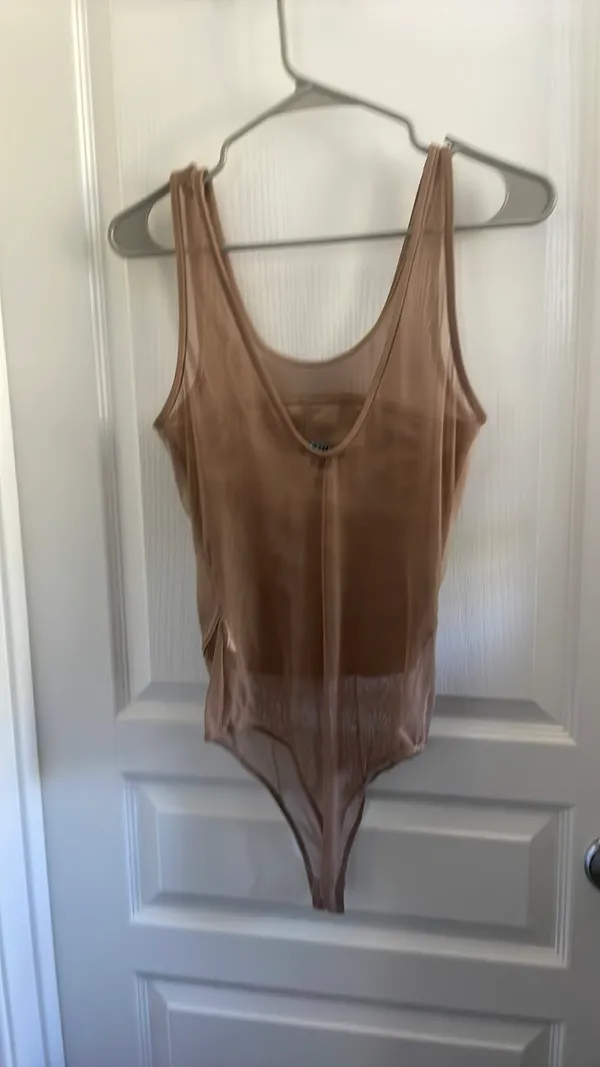Timing Tan mesh bodysuit - Image 2