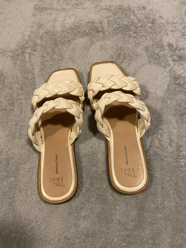 Time and Tru Braided Two Band Memory Foam Sandals - Image 3