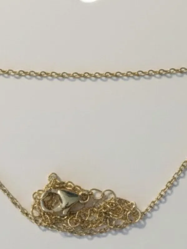 Francesca's 14K Gold Plated Cubic Zirconia Initial T Pendant Necklace - Image 3