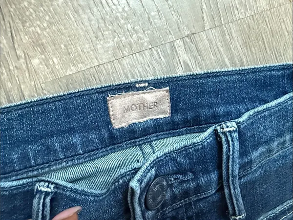 MOTHER THE PATCH POCKET INSIDER SNEAK CAVING IN Blue Size 24 - Image 9