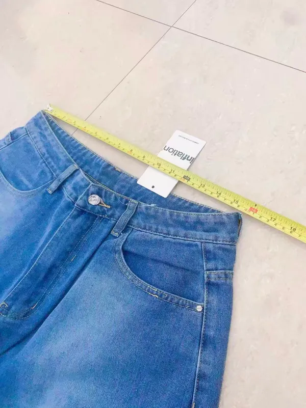 Women’s Wide Leg Baggy Denim Shorts Y2K Streetwear Vintage Washed Jean Bermuda - Image 5