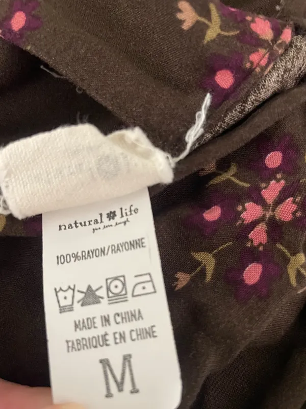 Natural Life Shark Bite Handkerchief Midi Mini Dress Size Medium - Image 2