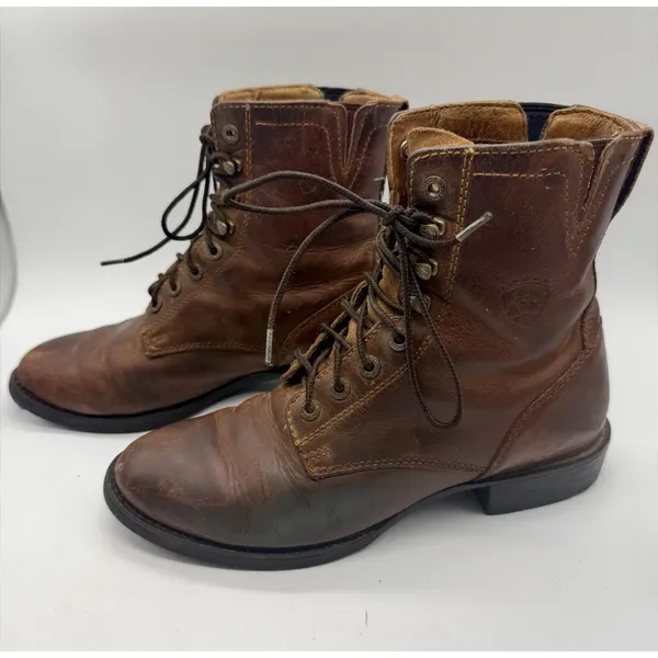Ariat Heritage Paddock Lacer Boot Women size 6.5 B Brown Leather - Image 4