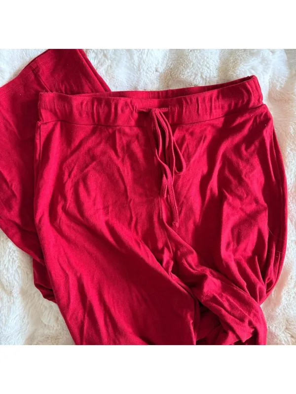 Women's Red set (shirt and pants) Size M - Image 2
