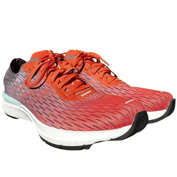 Salomon Sonic 3 Accelerate Road Running Shoes Lightweight Gray Orange 7 - Image 2