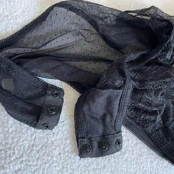 Daisy Fuentes Black Sheer Mesh Bodysuit - Image 8