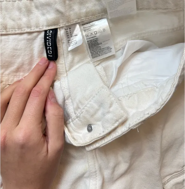 H&M Jeans Cargo White - Image 3