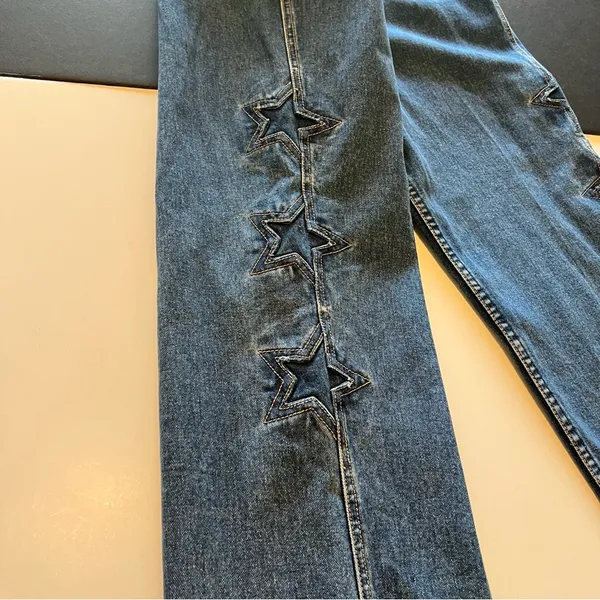 Lawman Legends Star intarsia Vintage Jeans, medium wash denim, size 13/14 - Image 11