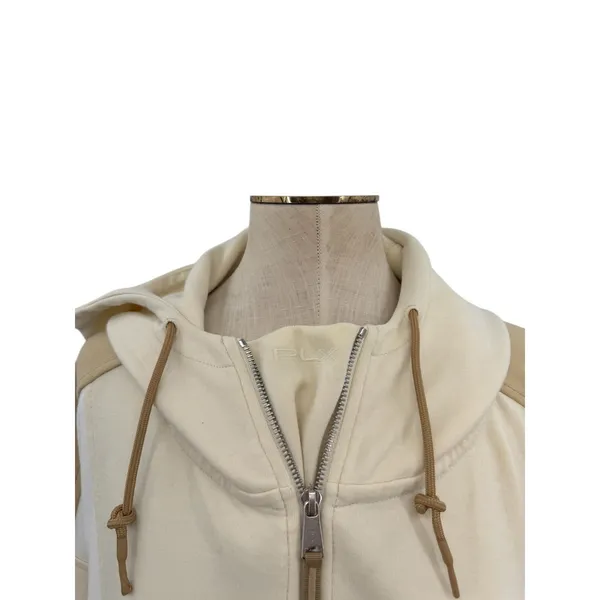 RLX Ralph Lauren Colorblock Quarter Zip Hoodie Neutral Pullover‎ Size Small - Image 2