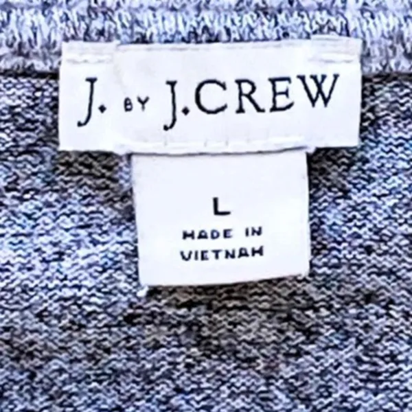 J.CREW Lightweight Charcoal Gray Waist Tied Summer Sweater ~ Womens Size LARGE - Image 5