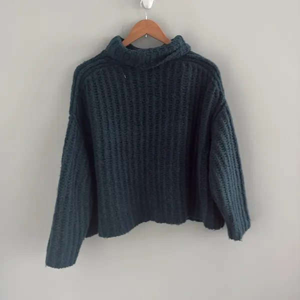Free People Chunky Knit‎ Turtleneck Sweater - Image 5