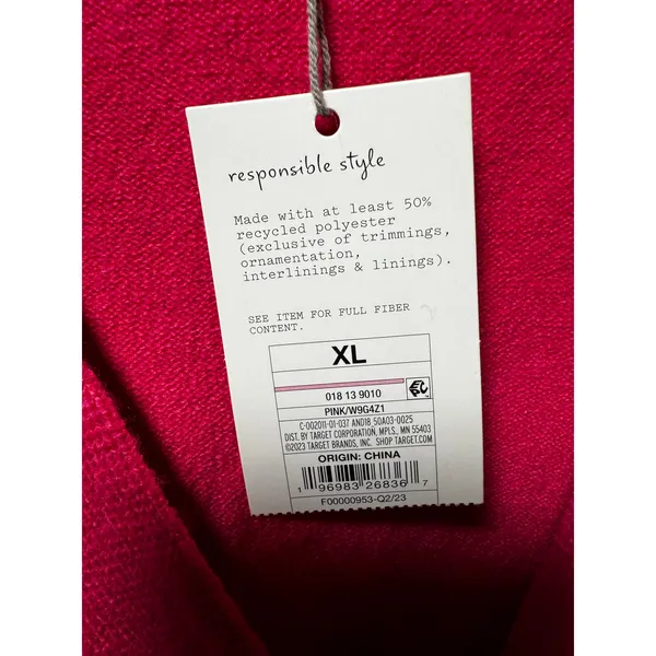 Brand New A New Day Women's Size XL Pink Cardigan Sweater - Image 6