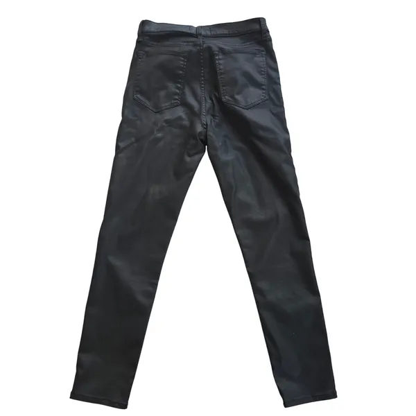 Abercrombie & Fitch Super Skinny Ankle High Rise Coated Black Jeans Size 30 / 10 - Image 4