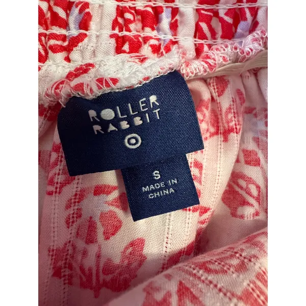 Roller Rabbit Skirt Red & White‎ Tiered Mini Skirt Size Small NWT - Image 6