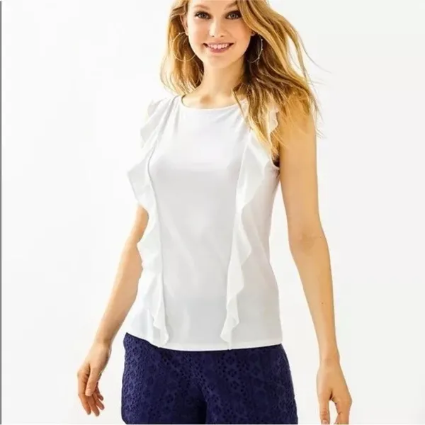 Lilly Pulitzer Women’s Austin Top Resort White XXS - Image 2