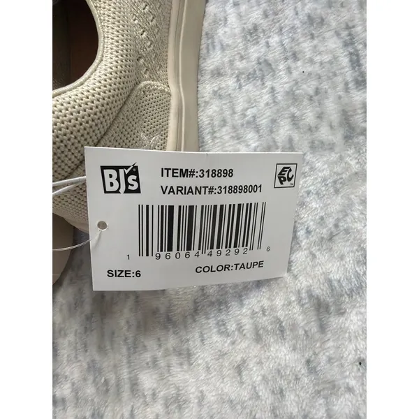 Eddie Bauer Womens Knit Sneakers‎ Taupe Lace Up Mesh Walking Shoes 318898 Size 6 - Image 4