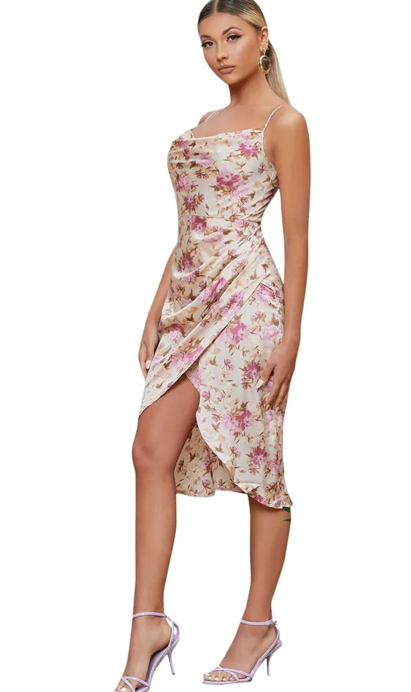 Silk Slip Dress Multi Size M - Image 2