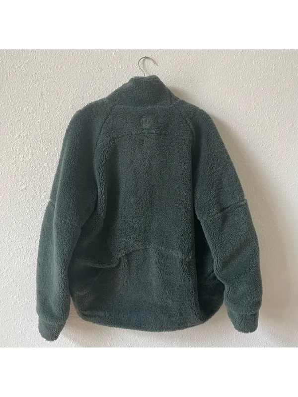 Lululemon Scuba Oversized Fleece Funnel Neck Smocked Spruce XS / Small Cozy - Image 2