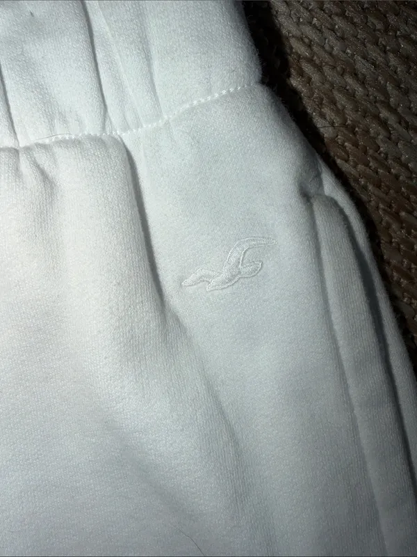 Hollister White Elastic-Waist Jogger Pants - Image 2