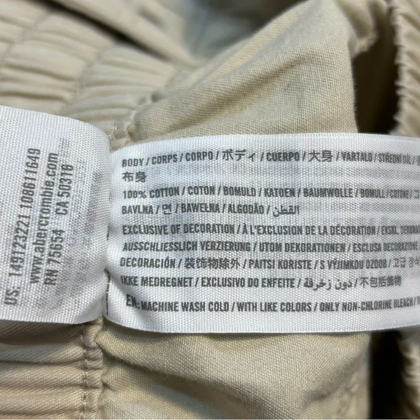 Abercrombie & Fitch High Rise Cargo Utility Cotton Shorts Tan Neutral Medium - Image 7