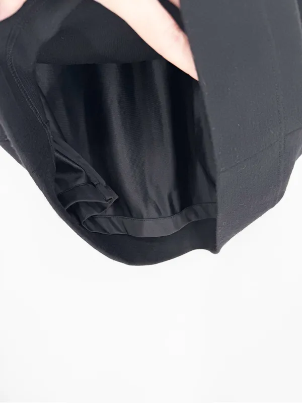 AKRIS Drawstring Wool Pencil Skirt Women's 6 Black Quiet Luxury - Image 5