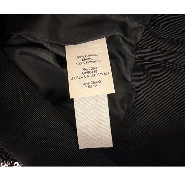 J. Crew Black Sequin Cocktail Mini Skirt Party Festive Event Size 2 - Image 5
