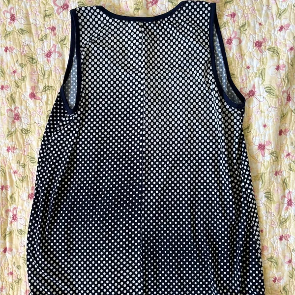 Elegant Black and White Polka Dot Tank Top #057 - Image 11