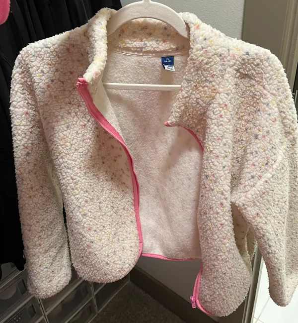 Gap Cozy Sherpa Printed Zip-Front Jacket For Girls - Image 2