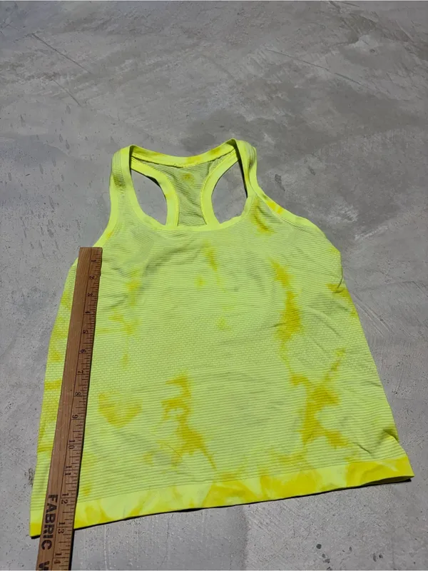 Lululemon Neon Yellow Tie-Dye Racerback Tank Top swiftly tech 6 - Image 4