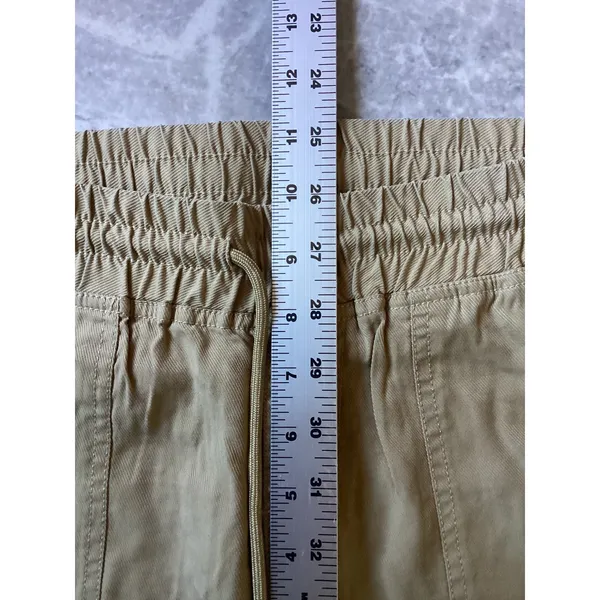 True Religion Women Khaki Jogger Pants Elastic Waist Drawstring Tan Size S - Image 5