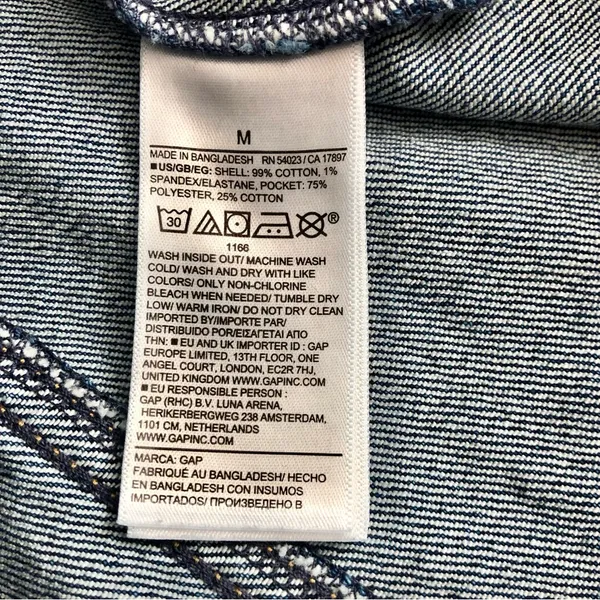Gap Collared Mini Denim Shift Medium-Wash Casual Dress Women’s Size Medium - Image 7
