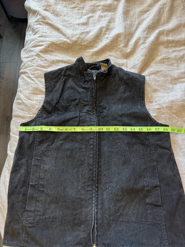 Vintage DCC Missy 100% Genuine Leather Western Biker Black Vest - Image 7