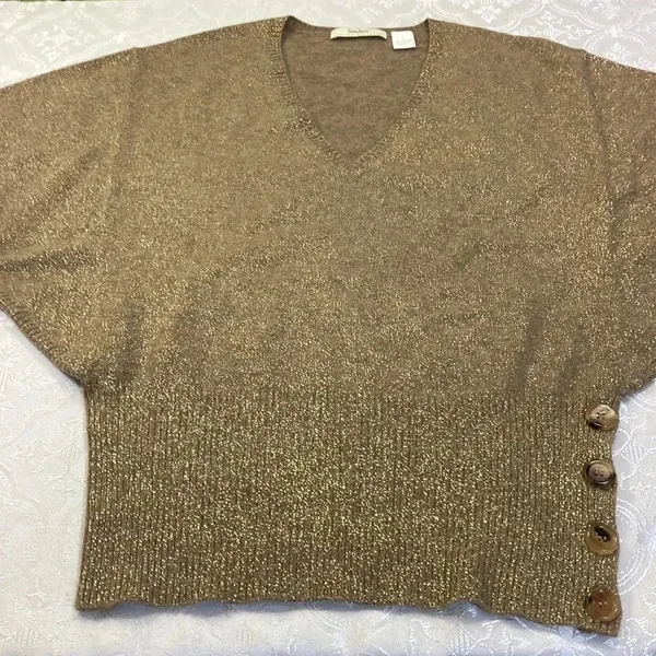 Neiman Marcus cashmere collection women blouse L - Image 16